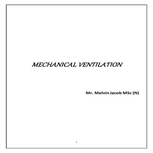 Mechanical ventilation