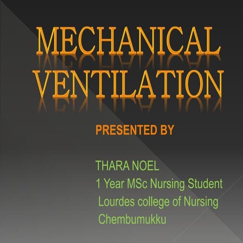 Mechanical ventilation 2