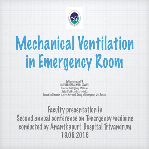 Mechanical ventilation in emergency department
