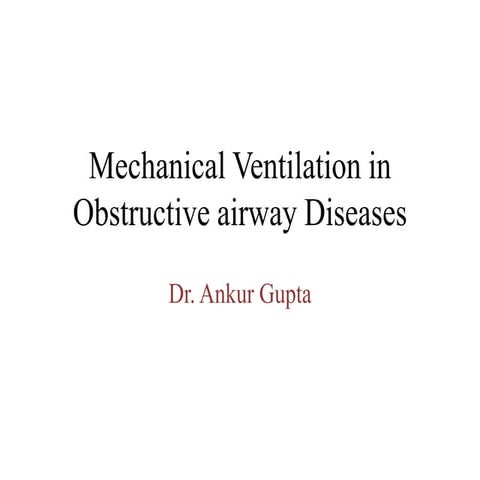 Mechanical ventilation in obstructive airway diseases