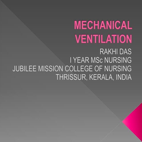 Mechanical ventilator