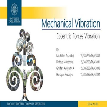 Mechanical vibration - Eccentric force vibration