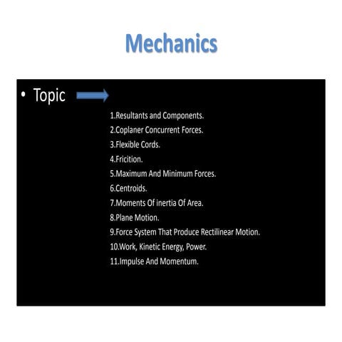 A full biodata of  Mechanics
