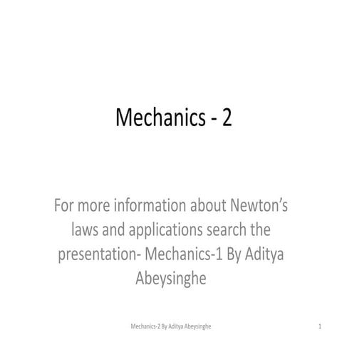 Mechanics 2