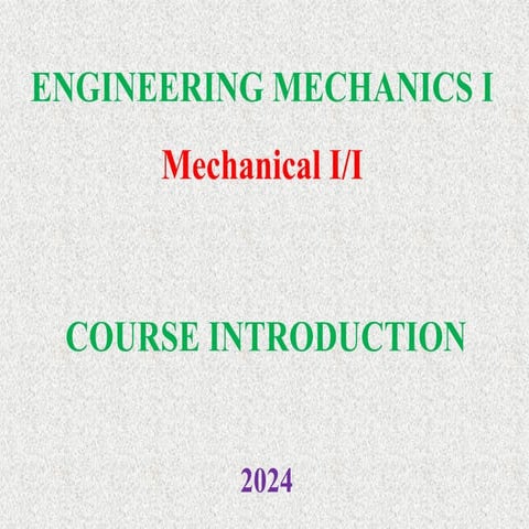 Mechanics lecture notes mechanical engineering