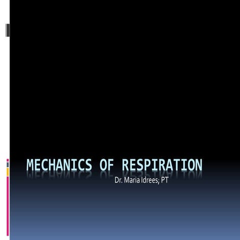 Mechanics of respiration