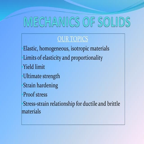mechanics of solids