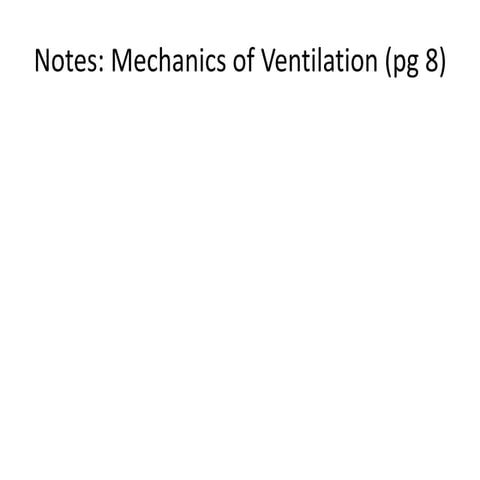 Mechanics of ventilation