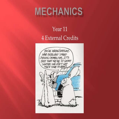 Mechanics Class Notes