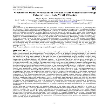 Mechanism bond formation of powder multi material sintering