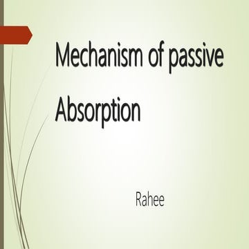 Mechanism for passive absorption of salts in plants 