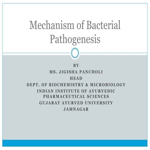 Mechanism of bacterial pathogenesis