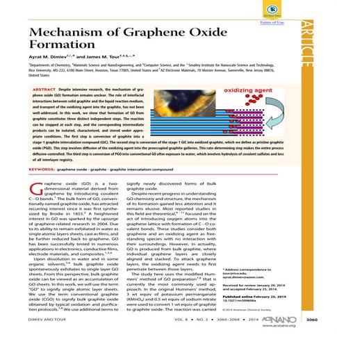 Mechanism of graphene oxide