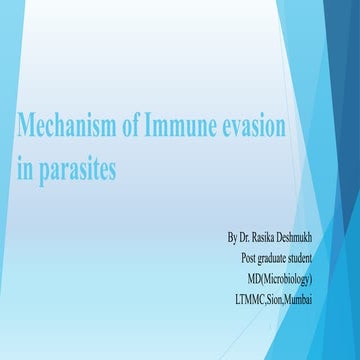 Mechanism of immunoevasion in parasites  2018 06-17