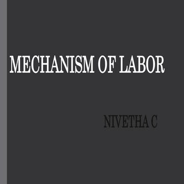 Mechanism of labor