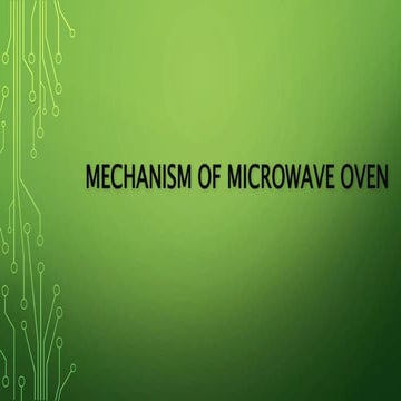 Mechanism of microwave oven