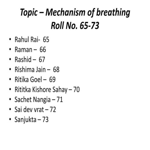 Mechanism of respiration. corrected