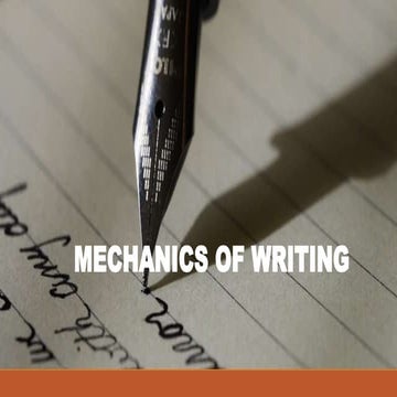 Mechanics of writing