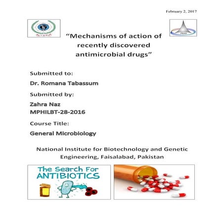 Mechanisms of action of recently discovered antimicrobial drugs