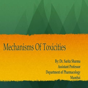 Mechanisms of toxicities.pptx