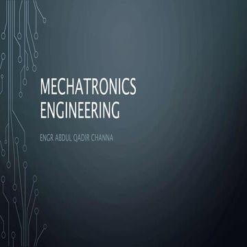 Mechatronics lec 1& 2 | PPT