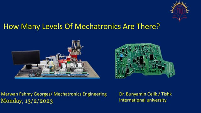 Four Levels Of Mechatronics Engineering | PPT