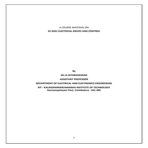 Mech EE6351 EDC_notes