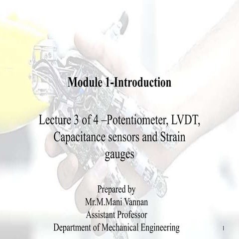 Sensors and its classification 1