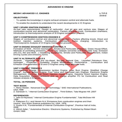 ME2041 ADVANCED I.C. ENGINES BY Mr.P.BALAKRISHNAN/AP/MECH/KIT/CBE