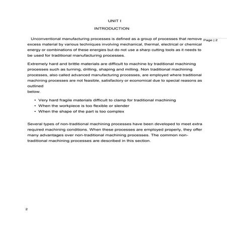 ME6004 - UNCONVENTIONAL MACHINING PROCESS BY Mr.P.HARIPRASAD/AP/MECH/KIT/CBE