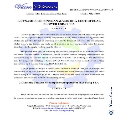 MECHANICAL PROJECT LIST (UNIGRAPHICS & HEPERMESH & CATIA)