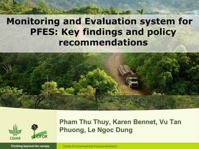 Monitoring and Evaluation system for PFES: Key findings and policy recommendations