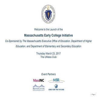 Massachusetts Early College Initiat...