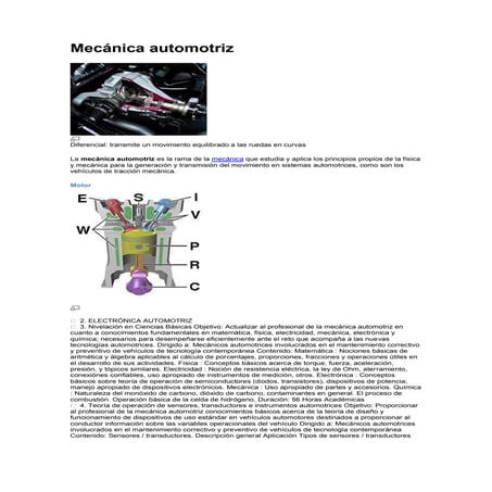 MECANICA AUTOMOTRIZ | PDF