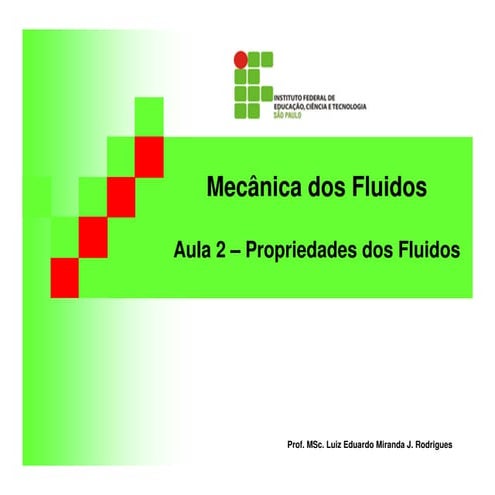 Mecânica dos fluidos aula2