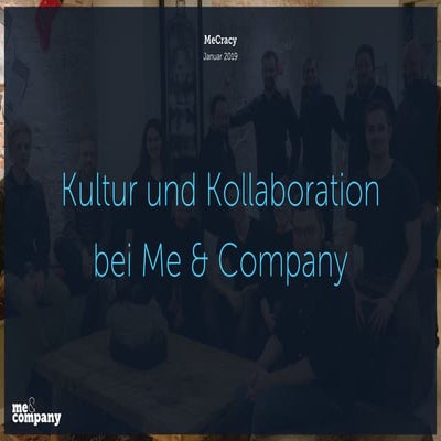 MeCracy 2019 - New Work bei Me & Company