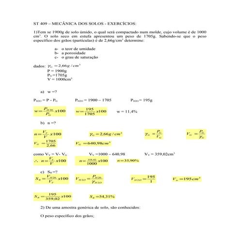 Mec solos exercícios resolvidos