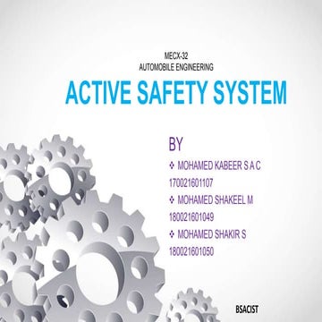 Active safety systems