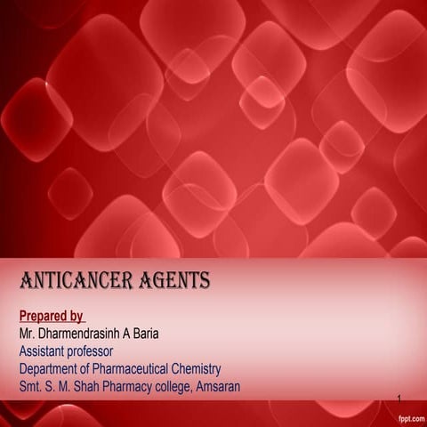Medicinal chemistry-Anticancer agents
