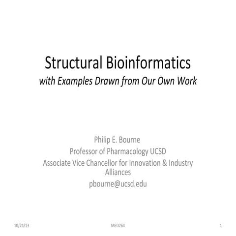 Med264 Structural Bioinformatics