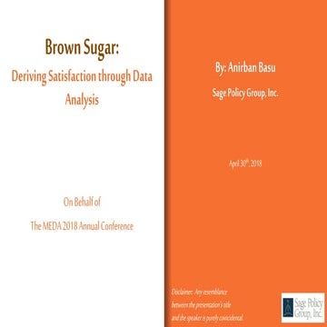 2018 MEDA Annual Conference - Economic Outlook - Sage Policy Group
