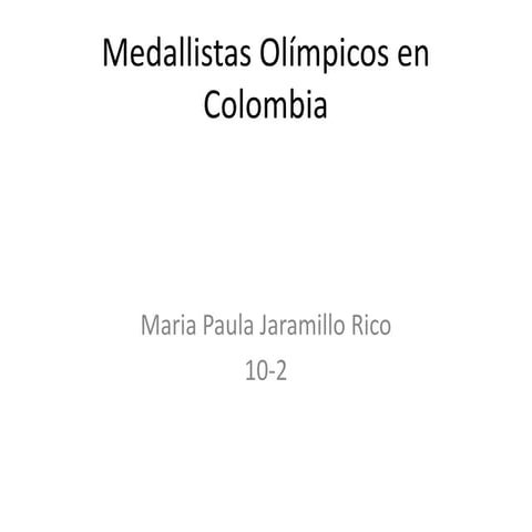 Medallistas olímpicos en colombia