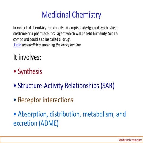 Medicinal chemistry Basics