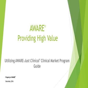 AWARE - Providin High Value