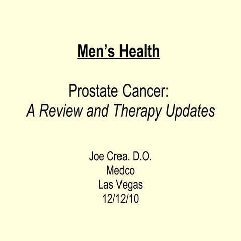 Medco CE - Prostate Cancer