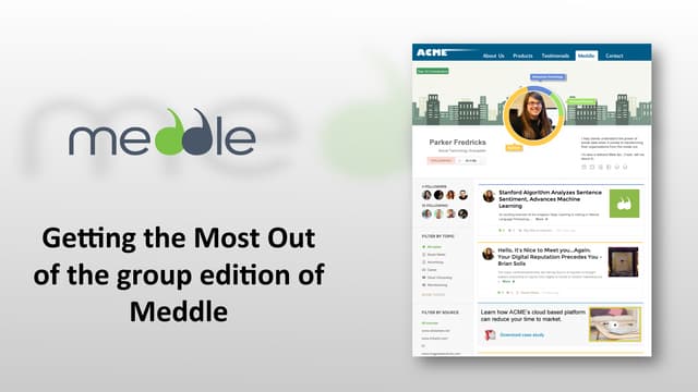 Guide for users of Meddle group accounts