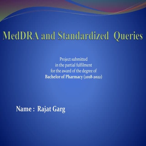 Standardized and MedDRA Queries