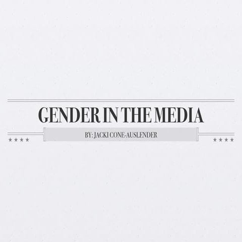 Representation of gender in media | PPT