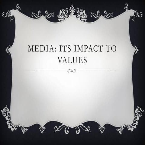 Media and It's Impact to Children