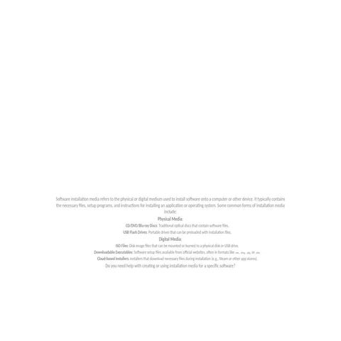 software installation media summary notes | PPTX